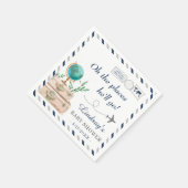 あぁアドベンチャーボーイ赤ちゃんシャワー行く場所 スタンダードカクテルナプキン (角)