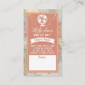 「あぁ、どこに行くんだ！」 旅行マップ赤ちゃんシャワー エンクロージャーカード (正面)