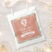 「あぁ、どこに行くんだ！」 旅行マップ赤ちゃんシャワー フェイバーバッグ (クリップ留めされた状態)