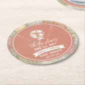 「あぁ、どこに行くんだ!」 旅行マップ赤ちゃんシャワー ラウンドペーパーコースター (アングル)