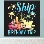 あぁ、なんてこった！誕生日旅行だ キャンバスプリント (インサイチュ (ウッドフロア))