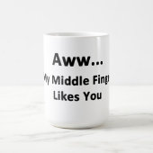 あぁ…中指がお前のこと好き コーヒーマグカップ (中央)