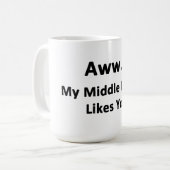 あぁ…中指がお前のこと好き コーヒーマグカップ (正面左)