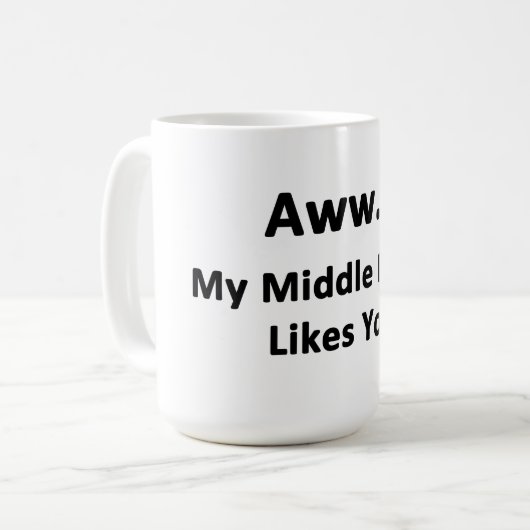 あぁ…中指がお前のこと好き コーヒーマグカップ (正面左)