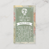 「あぁ、行く場所だ！」 旅行マップ赤ちゃんシャワー エンクロージャーカード (正面)