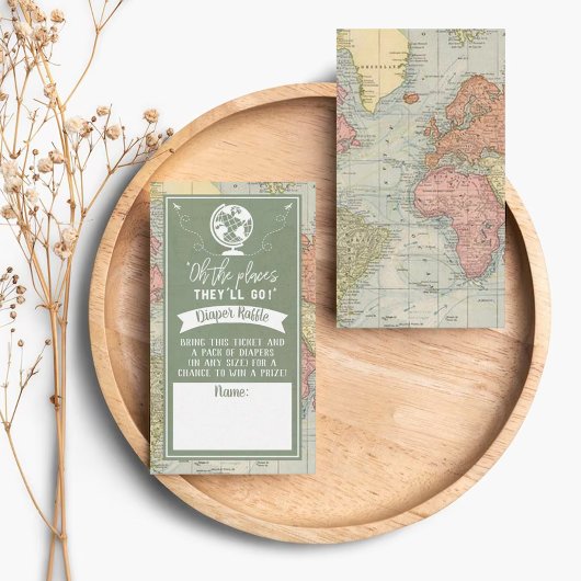 「あぁ、行く場所だ!」 旅行マップ赤ちゃんシャワー エンクロージャーカード