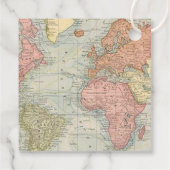 「あぁ、行く場所だ!」 旅行マップ赤ちゃんシャワー フェイバータグ (裏面)