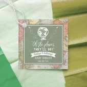 「あぁ、行く場所だ！」 旅行マップ赤ちゃんシャワー フェイバータグ