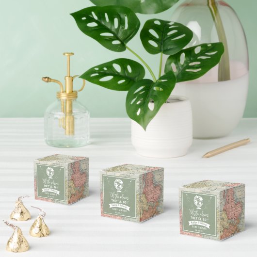 「あぁ、行く場所だ!」 旅行マップ赤ちゃんシャワー フェイバーボックス (複数)