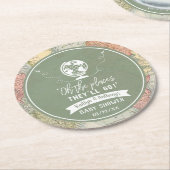 「あぁ、行く場所だ！」 旅行マップ赤ちゃんシャワー ラウンドペーパーコースター (アングル)