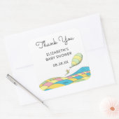 『あぁ、赤ちゃん、あなたが行く場所!』シャワー感謝祭 スクエアシール (封筒)