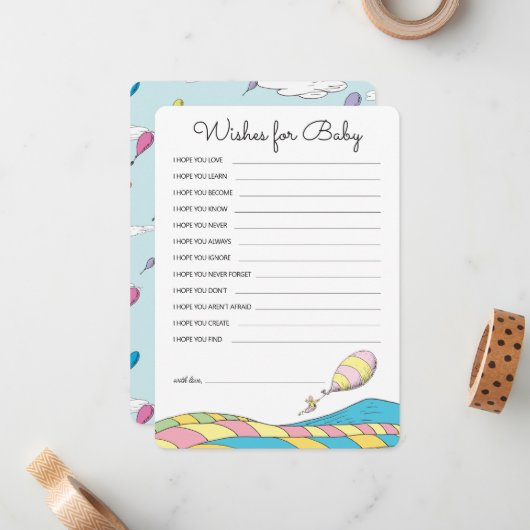 『あぁ、赤ちゃん、あなたが行く場所』 - 女の子の赤ちゃんへの願い ノートカード (正面/裏面インサイチュ)