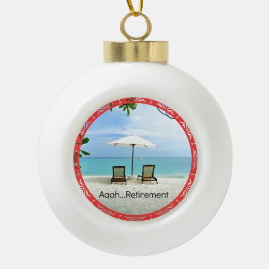 あぁ…退職 セラミックボールオーナメント (正面)