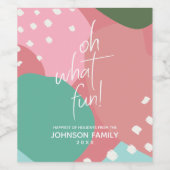 ああおもしろいカラフルモダン抽象芸術 ワインラベル (シングルラベル)