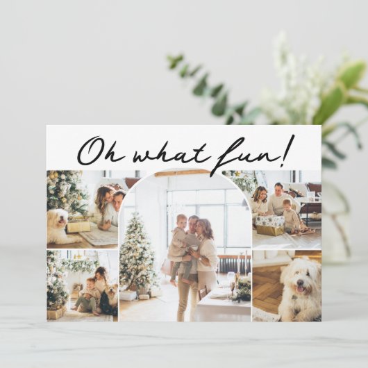 ああおもしろい写真クリスマスパーソナライズされた シーズンカード (スタンド正面)