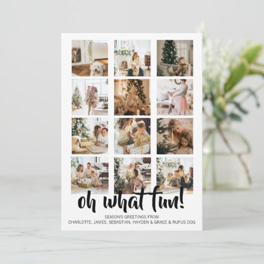 ああおもしろい写真クリスマスパーソナライズされた シーズンカード (スタンド正面)