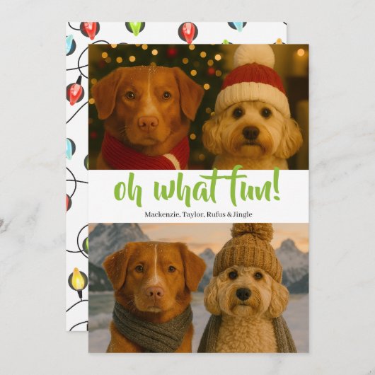 ああおもしろい写真クリスマスパーソナライズされた シーズンカード (正面/裏面)