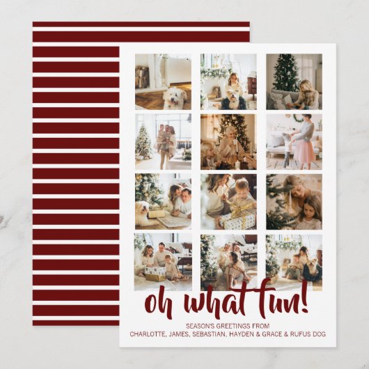 ああおもしろい写真クリスマスパーソナライズされた シーズンカード (正面/裏面)