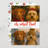 ああおもしろい写真クリスマスパーソナライズされた シーズンカード (正面/裏面)