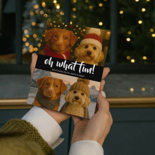 ああおもしろい写真クリスマスパーソナライズされた シーズンカード