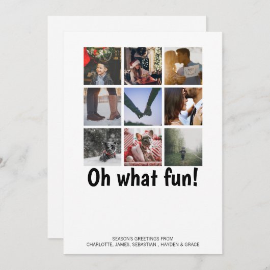 ああおもしろい写真クリスマスパーソナライズされた シーズンカード (正面/裏面)
