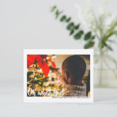 ああおもしろい写真メリークリスマスパーソナライズされた ポストカード (スタンド正面)