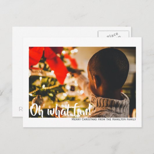 ああおもしろい写真メリークリスマスパーソナライズされた ポストカード (正面/裏面)