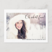 ああおもしろい写真メリークリスマスパーソナライズされた ポストカード (正面)