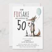 ああおもしろい大人お洒落誕生日 招待状 (正面)