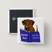 ああかわいい小犬の救助ボタン 缶バッジ (正面&裏面)