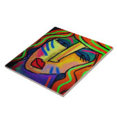 ああそうか？抽象芸術絵画デジタル女性 タイル (側面)