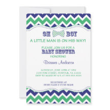 ああちょうネクタイのベビーシャワーの招待