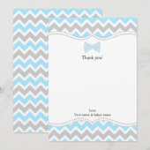 ああちょうネクタイの男の子のベビーシャワーはノート感謝していしています ノートカード (正面/裏面)