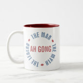 ああカスタマイズ可能などらの人の神話の伝説 ツートーンマグカップ (左)