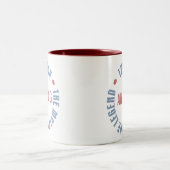 ああカスタマイズ可能などらの人の神話の伝説 ツートーンマグカップ (中央)