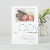 ああカスタムな写真の誕生の発表 案内状 (スタンド正面)