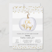 ああカボチャグリッターのベビーシャワーの招待状 招待状 (正面)