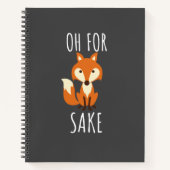 ああキツネおおもしろい酒にダークグレー ノートブック (正面)