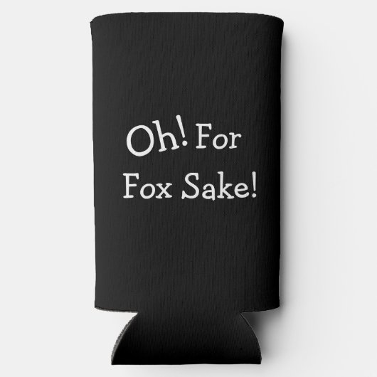 ああキツネだ！水おもしろい色キツネ引用文 スリム缶クーラー (裏面)