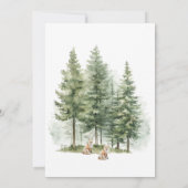 ああキツネ酒の双子ベビーシャワー招待状 招待状 (裏面)