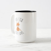 ああキツネ酒コーヒーマグ ツートーンマグカップ (正面左)