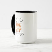 ああキツネ酒コーヒーマグ マグカップ (正面左)