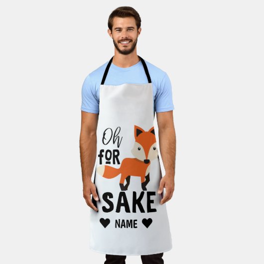 ああキツネ エプロン (着用した状態)