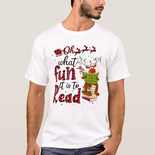 ああクリスマスかわいいトナカイ読アには何のおもしろい Tシャツ (正面)