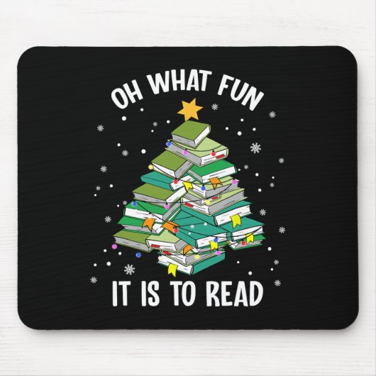 ああクリスマスの木の本の愛読に何のおもしろいだ マウスパッド (正面)