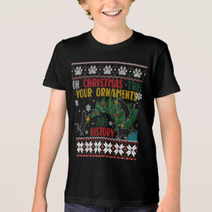 ああクリスマスツリーあなたのオーナメントは歴史であるおもしろい トライブレンドTシャツ