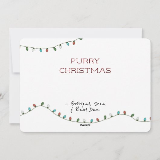 ああクリスマスツリーあなたのオーナメントは歴史の猫 シーズンカード (裏面)