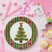 ああクリスマスツリー ペーパープレート (パーティー)
