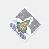 ああクリスマスツリー | 水彩絵を描冬 スタンダードカクテルナプキン (角)