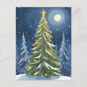 ああクリスマスツリー | 雪の多い冬のワンダーランド シーズンポストカード (正面)